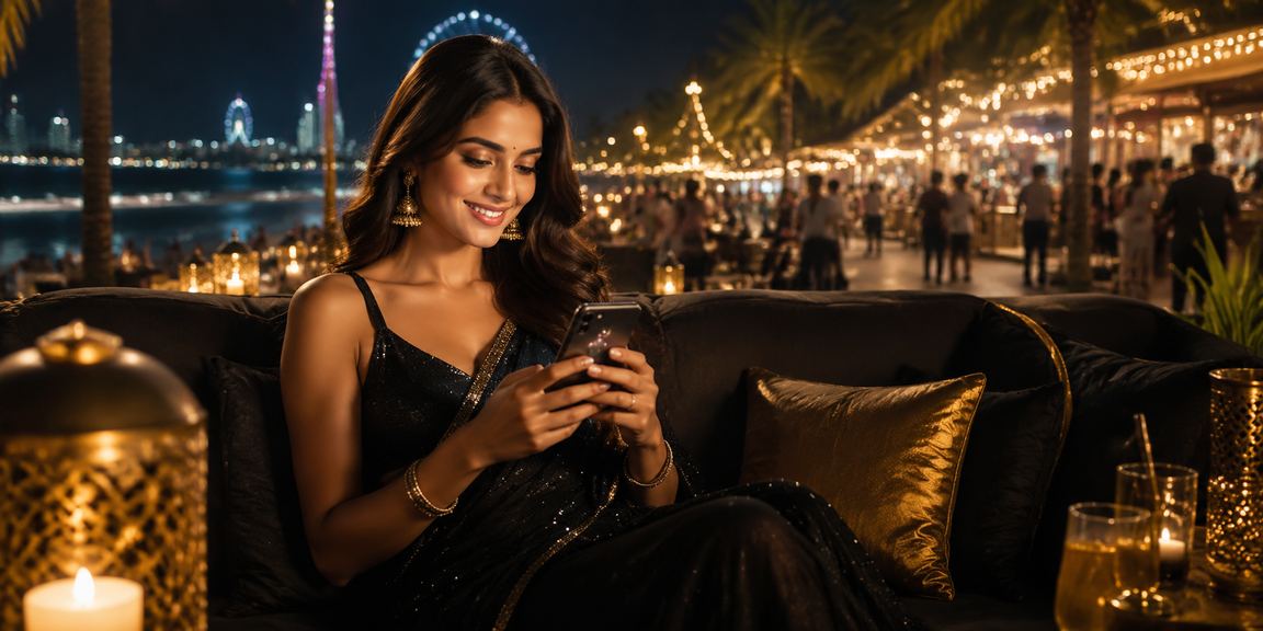 User making a payment using Paytm on mobile in Indian night market